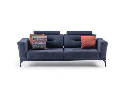 3-Seater Gray Modern Design Luxury Fabric Sofa Living room Three Seater Sofa